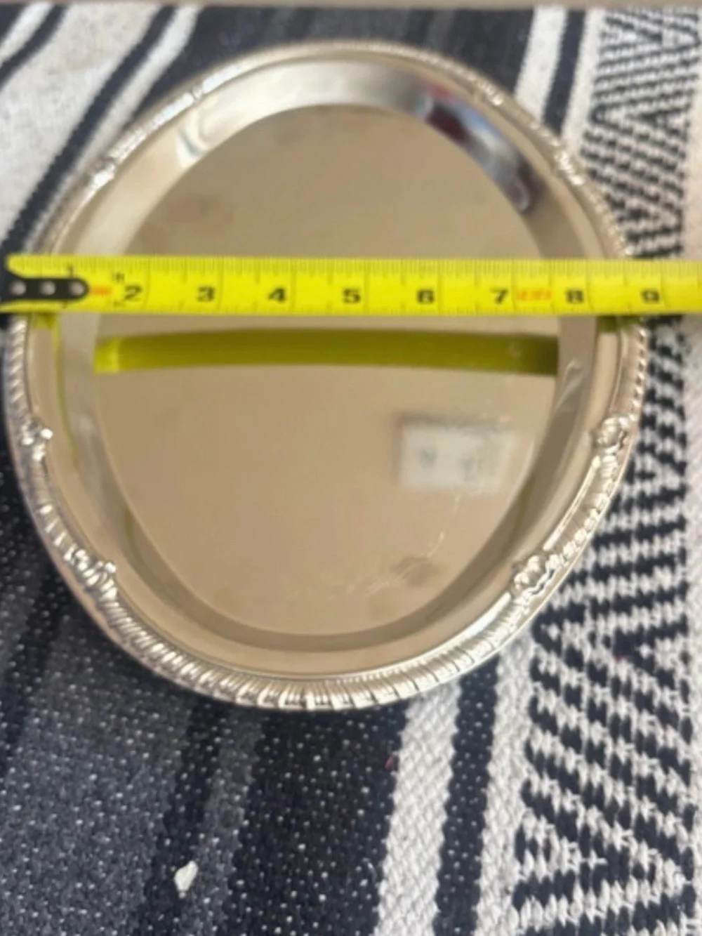 Silver Decorative Oval Serving Tray - Elegant Home Bath Accent